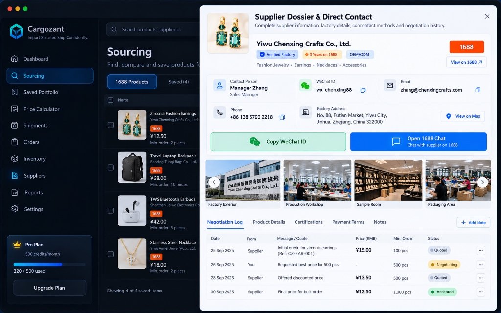 Supplier Dossier & WeChat CRM